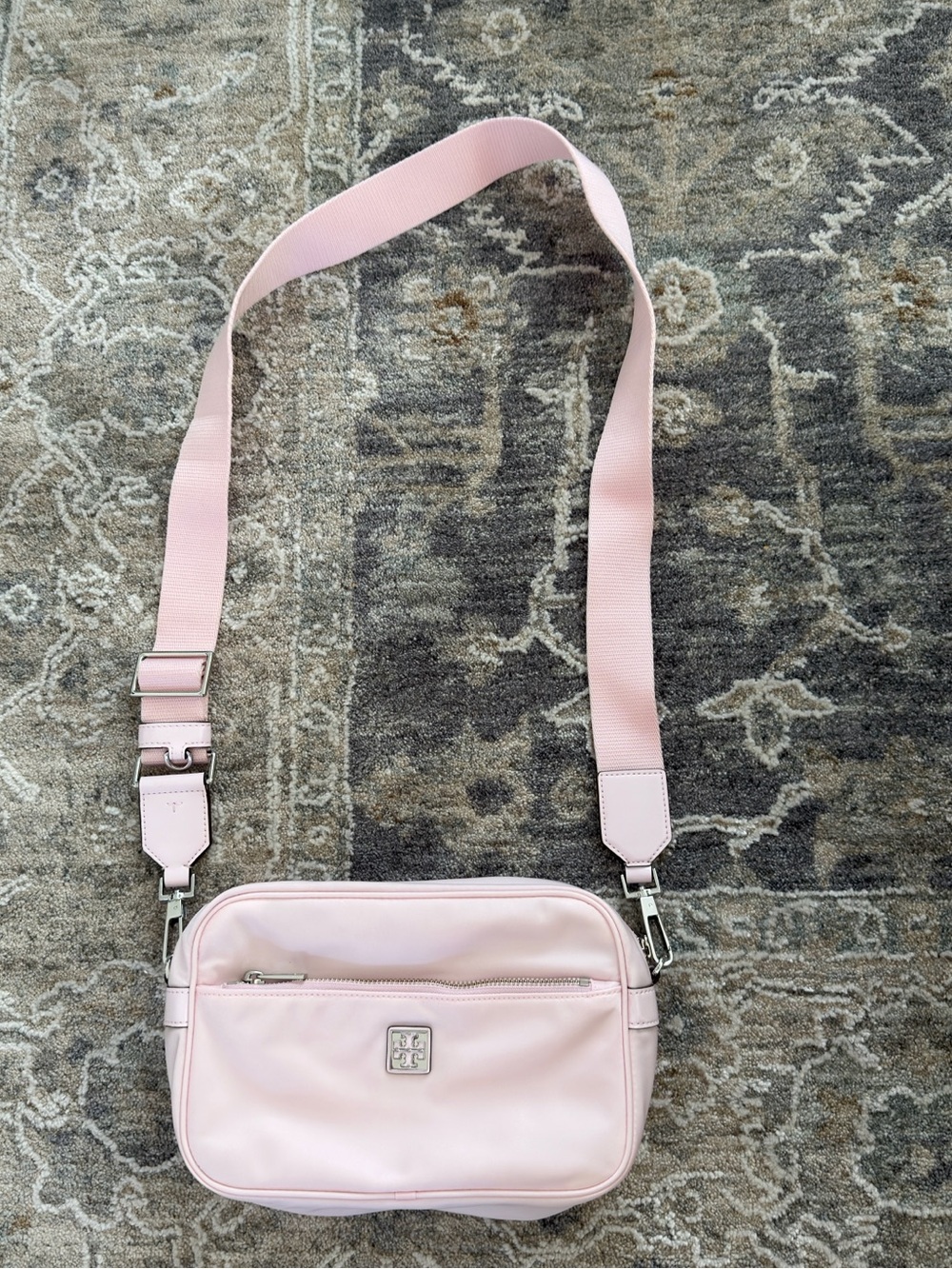 Tory Burch virginia nylon crossbody gag light pink